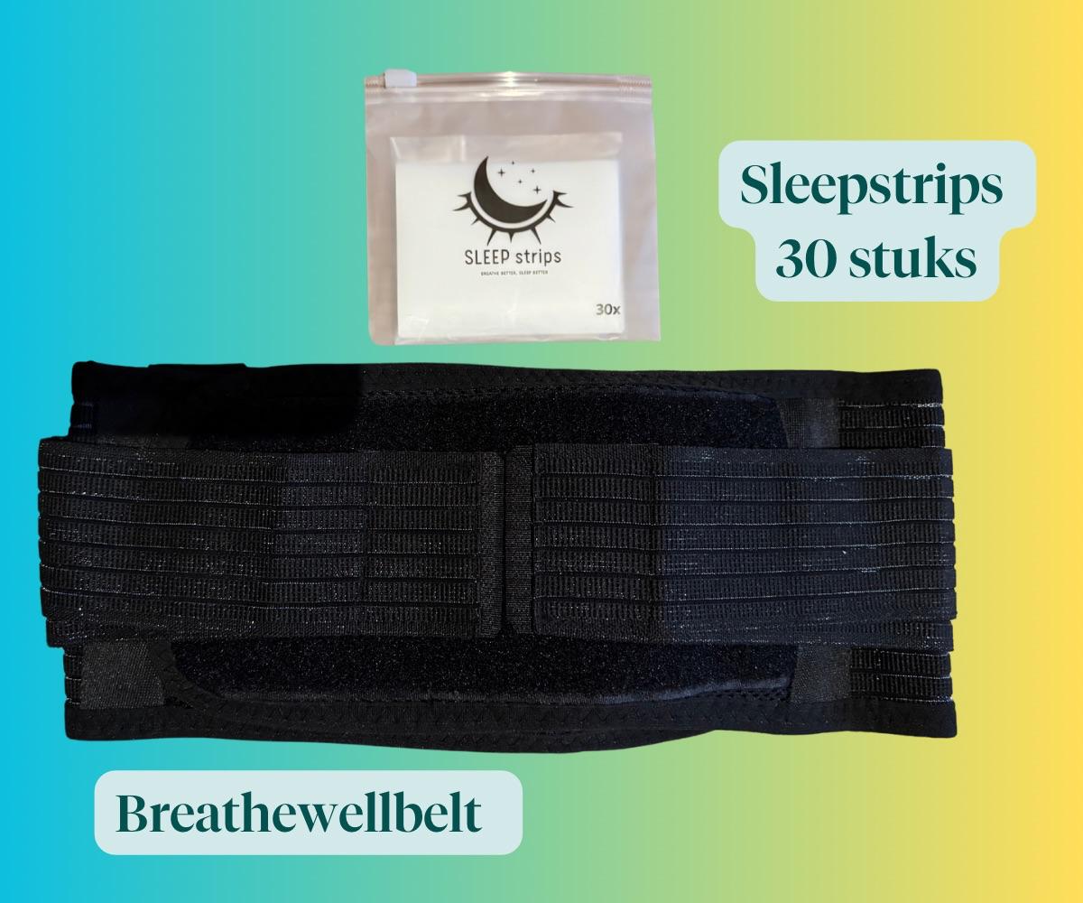 AANBIEDING: Adem Band (Breathewell Buteyko Band) maat 2 (M) + 30 Sleepstrips!